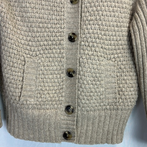 Lord & Taylor Chunky Cardigan Wool Alpaca Blend Wide Collar Sweater Vint… - Picture 7 of 10